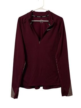 Nike Burgundy Flash Athletic Half Zip Jacket